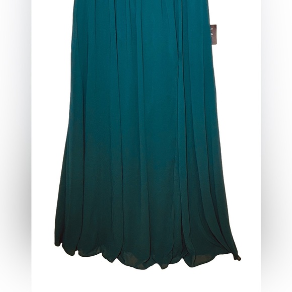 NWT Lulus Thoughts of Hue Emerald Green Surplice Maxi Dress, Size XL - Picture 10 of 16